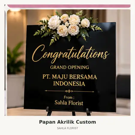 Papan Bunga Akrilik Rajabasa